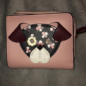 Kate Spade small pink cute dog wallet